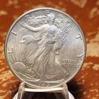 AU 1945 Walking Liberty Half Dollar - 90% Silver Toned