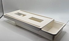Under Desk Drawer Organizer Sliding Storage Tray Adhesive Mount White
