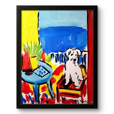 Aleph Original Art Balcony2 14x11 Neo Expressionism Original Artwork on Canvas