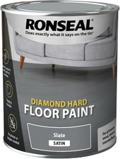 Ronseal Diamond Hard Floor Paint, Easy-To-Apply, Slate Satin, 750ml