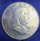 UNC 1963-D Denver Mint Silver Franklin Half