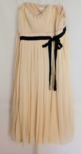 NEXT Ladies cream evening dress plus size 22 strapless, pleated (A637)