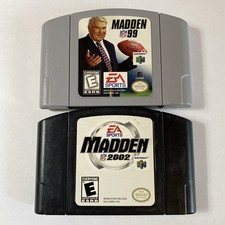 Madden NFL 2002 (Nintendo 64 N64) And Madden 99 Lot