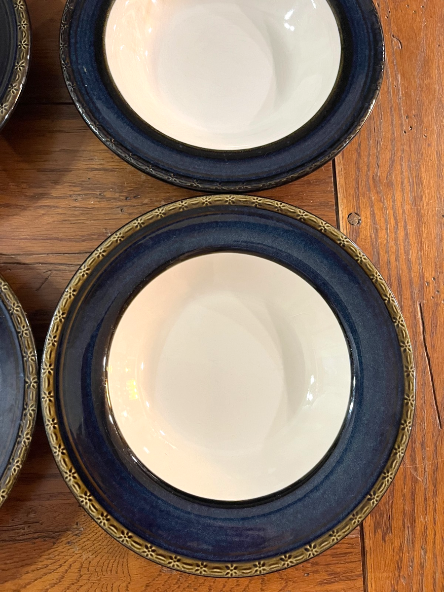 Set of 6 Hornsea Pottery Cotswold Pattern Rimmed Soup Bowls