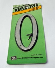 Hy-Ko "0" Reflective 4" Plastic House Number 0  Part 30610