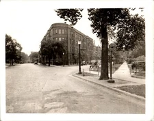 1930s Chicago Drexel Blvd & 49th St Photograph Kodak Architecture Auto