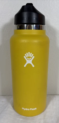 Hydro Flask 32oz Wide Mouth Water Bottle Yellow Flex Sip Lid
