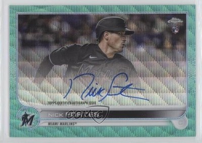 2022 Topps Chrome Rookie Aqua Wave Refractor /199 Nick Fortes #RA-NF Auto RC 5ov