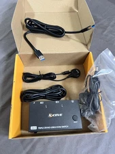KCEVE Triple Monitor KVM Switch 3 Ports DP+DP+HDMI #KC-KVM203DH New In Box