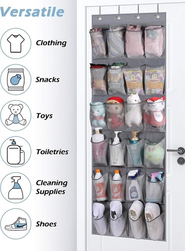 Storage Bag Organizer Rack Large Over Door Shoe Hanging Closet Holder Hanger - Picture 5 of 7