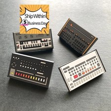 Synthesizer Goods Rhythm Machine Rubber Pin Badge Bass 303, PCM, PCM 909