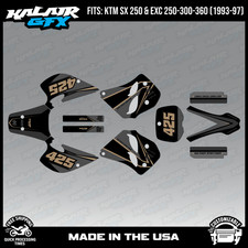 Graphics Kit for KTM 250SX and all EXC models (1993-97) Screech-TAN