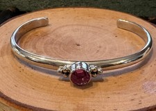 Beautiful Sterling Ida Morgan Faceted Pink Gemstone Bracelet