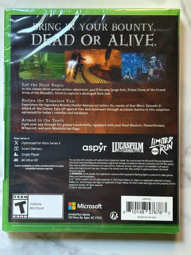 Star Wars Bounty Hunter (Xbox Series X/One) Limited Run Video Game NEW - Picture 2 of 2