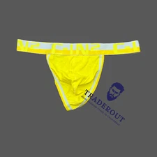 C-IN2 men YARON YELLOW Mesh G-string Thong underwear size L XL 2XL