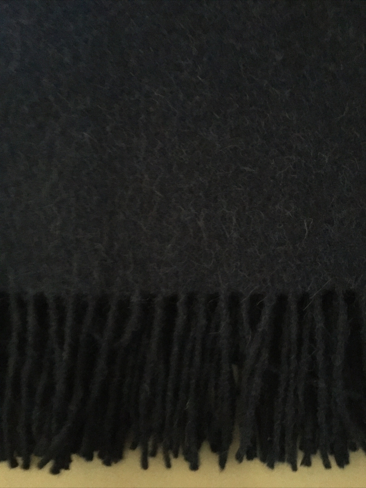 ALICIA ADAMS ALPACA-WOOL-SYNTHIC NAVY THROW BLANKET  54