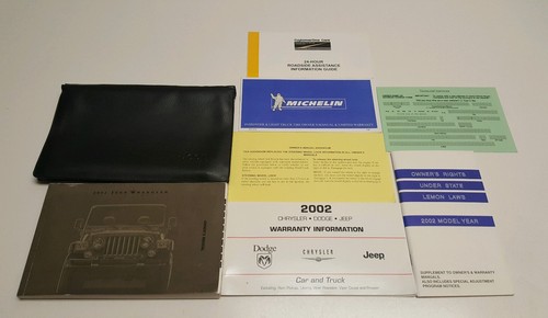 2002 JEEP WRANGLER OWNERS MANUAL SAHARA SPORT SE X 4X4 2WD V6 L V4 L | eBay 2002 JEEP WRANGLER OWNERS MANUAL SAHARA SPORT SE X 4X4 2WD V6 L V4 L | eBay