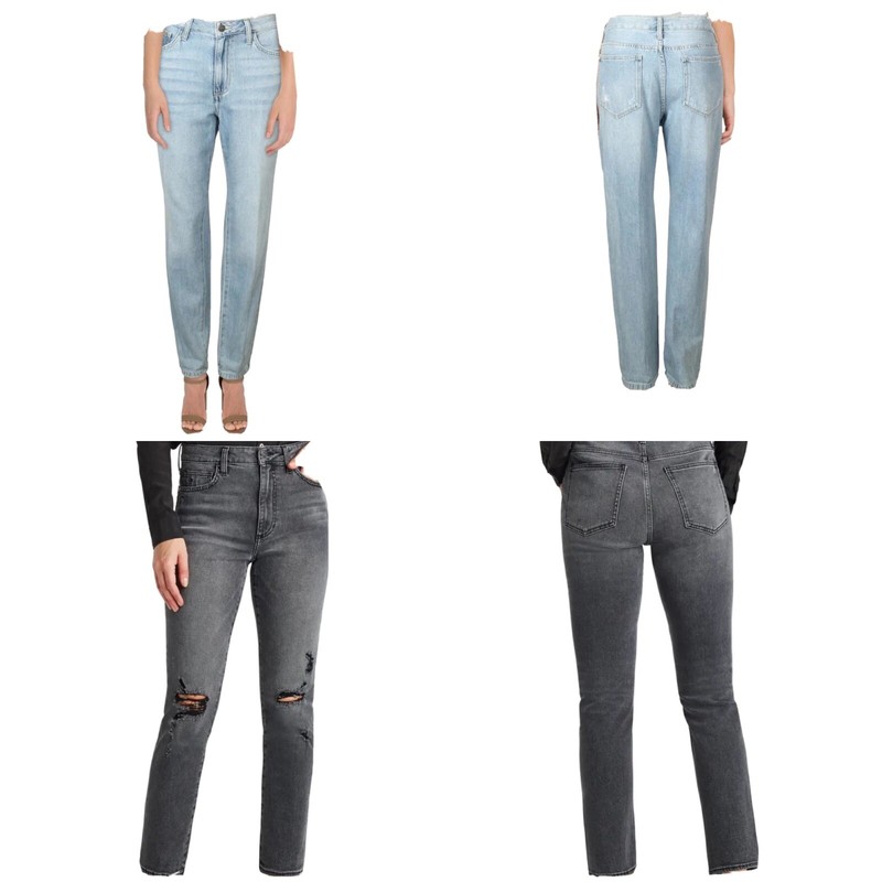 2 Pairs Sam Edelman *NEW* Blue and Black Distressed Jeans sz 29/30