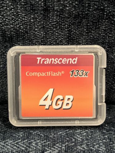 Transcend 4GB 133x Compact Flash Memory Card for Canon EOS 20D, 30D, 350D, 7D  - Afbeelding 1 van 2