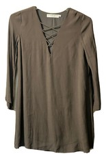 ASTR The Label Green Criss Cross Neck Mini Dress Tunic Womens XS, so cute!