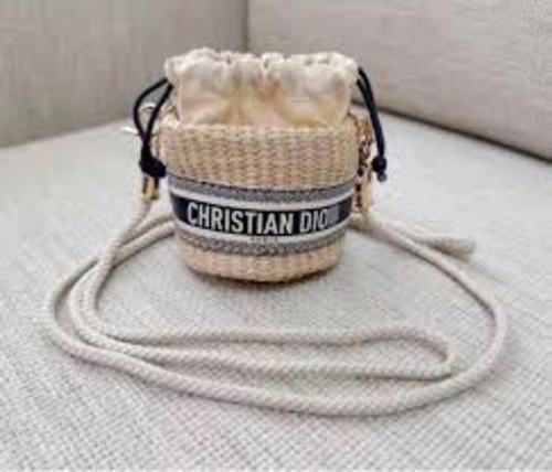 【非売品】Dior ノベルティ ストロークラッチバッグ&ポーチ バニティ 麻 Christian Dior Straw Pouch Mini Shoulder Bag Novelty VIP