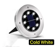 LOT Solar Ground Lights LED Outdoor Solar Disk Lights In-Ground Landscape