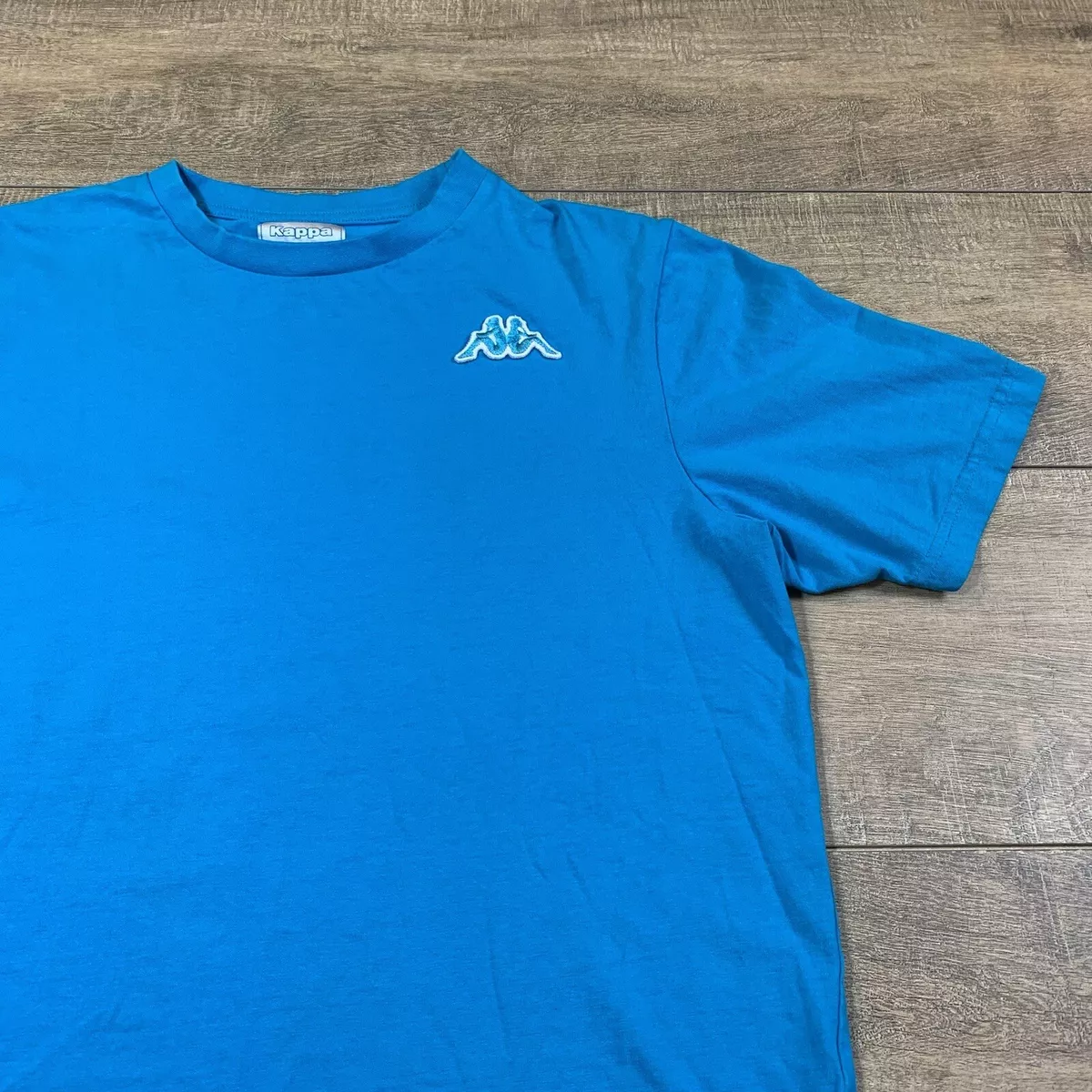 Kappa Mens Short Sleeve T Shirt Size Medium Blue Cotton Blend B12