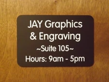 Custom Engraved 4x6 Brown Office Suite Sign | Small Business Wall Door Plaque