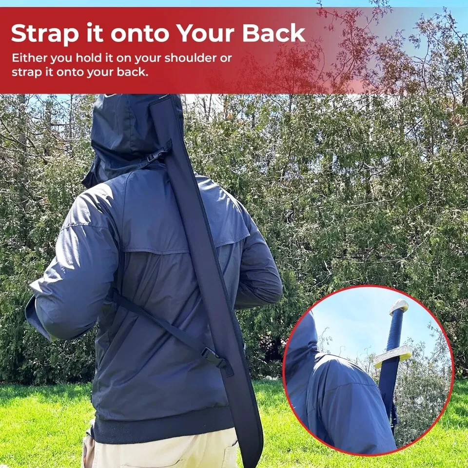 Katana Bokken Shinai Espada de Espuma Grande Nylon Estuche de Transporte Ajustable Total 33" Foto 4 de 4