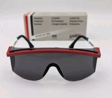 New! NOS UVEX Astrospec 3000 Patriot Frame Dark Lens Safety Glasses Made In USA