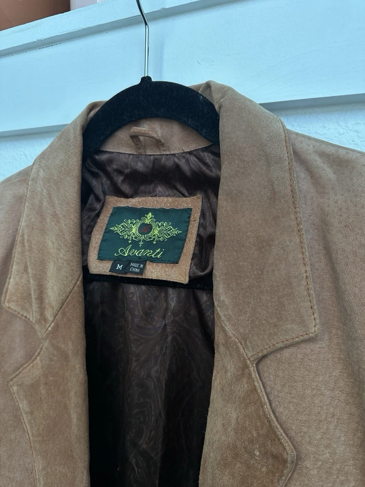 Avanti Suede Camel Blazer Jacket Sz. M - Image 3 of 4