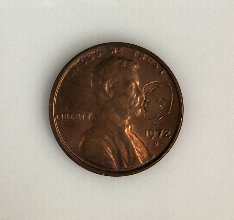 1972-D Lincoln memorial Cent Penny Lincoln Looking at JFK Ungraded Uncertified