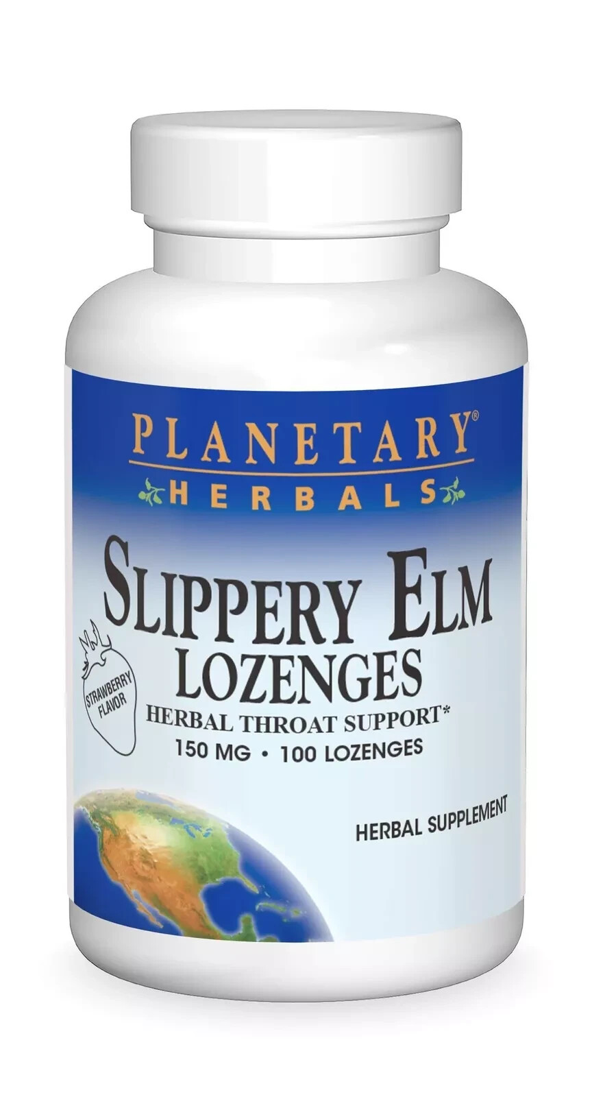 Planetary Herbals Slippery Elm Lozenges Strawberry 100 Lozenge