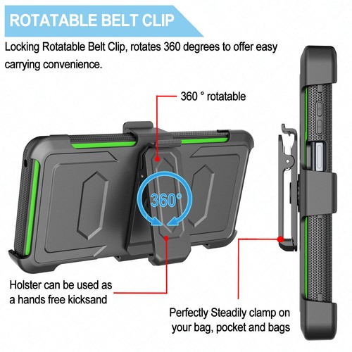 For Moto G Stylus/Power/G 5G 2024 Case +Screen Protector Holster Belt Clip Cover - Picture 15 of 18