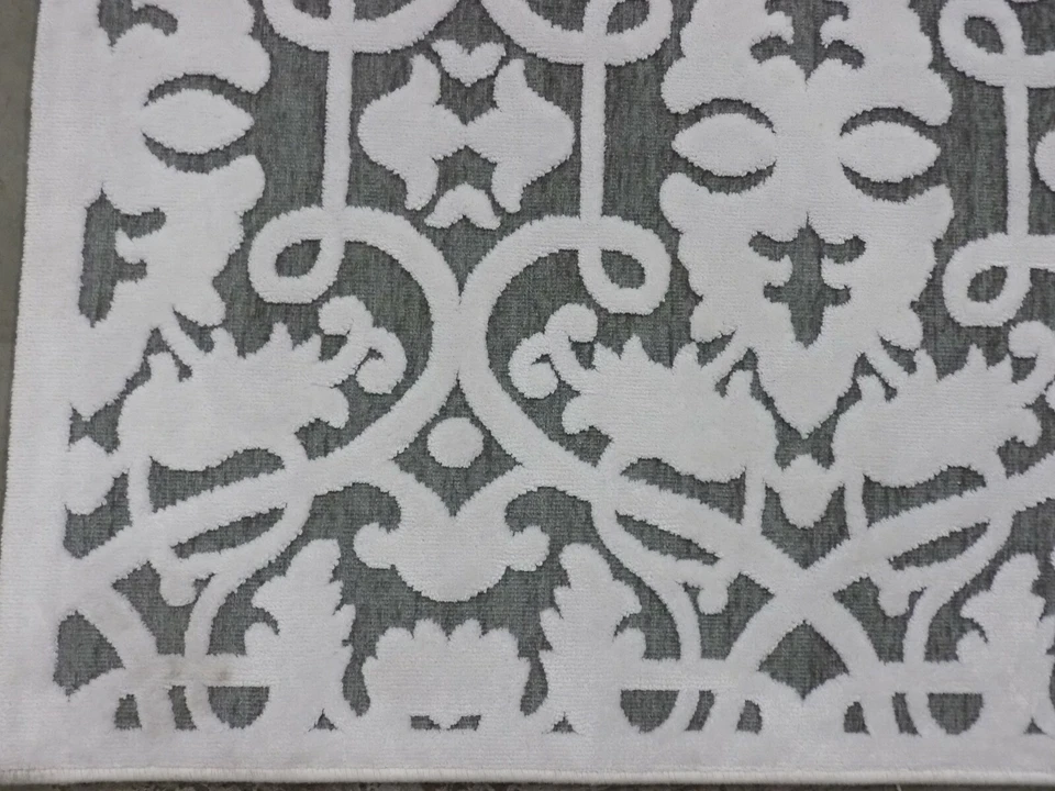 Alfombra manchada marfil/gris 2'-3" x 3'-11", precio reducido 1172578366 PARB636C-24 Foto 3 de 4