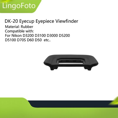 DK-20 Rubber Eyecup Eyepiece Viewfinder for Nikon D50 D60 D70s D3100 D3200 D70s