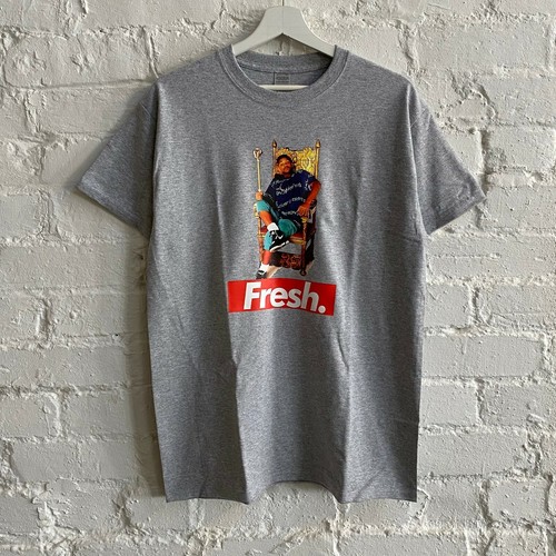 FRESH Prince Heather Grey Crew Neck Tee T-shirt by ACTUAL FACT - Picture 2 of 4