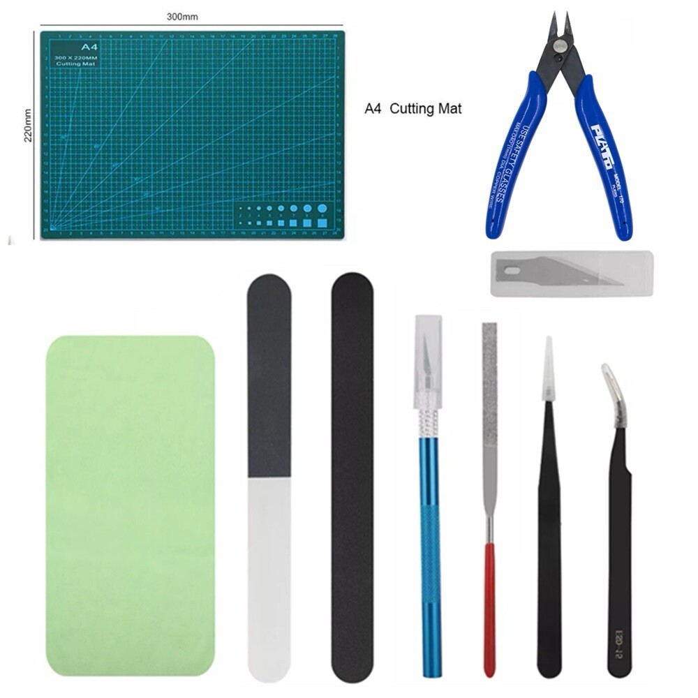 Gundam Model Building Craft Set W A4 Cutting Mat 170 Cutter 