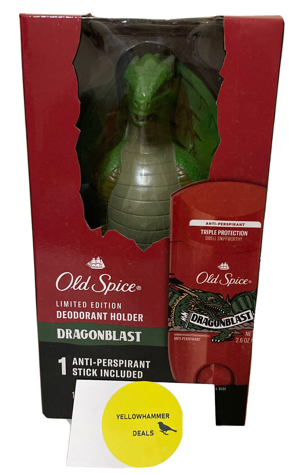 Old Spice Limited Edition Deodorant Holder Dragonblast Anti-Perspirant Included
