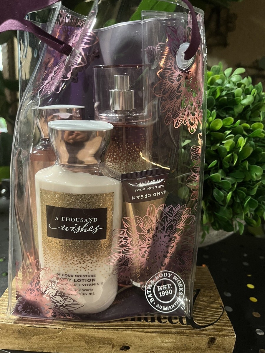 Bath & Body Works A THOUSAND WISHES Gift Set 4pcs In Bag Brand New