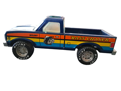 NYLINT Bass Chaser ブリキ Vintage NYLINT Bass Chaser Truck & Boat & Trailer Blue Metal