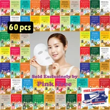 【Malie】 60 pcs Ultra Hydrating Essence Korean Face Mask Sheets ( 15types x 4ea)