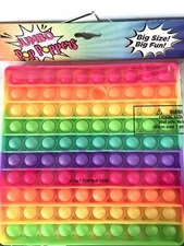 100 Bubbles Jumbo Pop Pops Poppers it Fidget Sensory Toy Super Rainbow