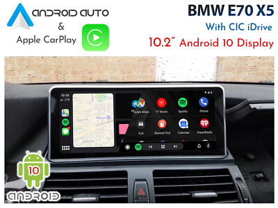 BMW E70 X5 CIC iDrive - 10.2'' Android 10 Display + CarPlay & Android Auto 