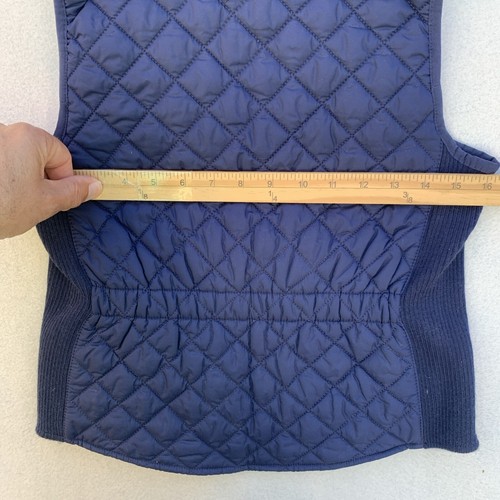 Ralph Lauren Vest Girls XL Blue Crest Sport Equestrian Quilted Puffer Full Zip - Picture 6 of 9