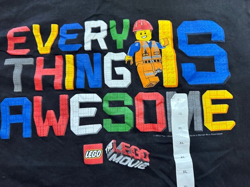 The Lego Movie T-Shirt Black Everything Is Awesome Size: Youth XL w/Tag - Cotton - Picture 2 of 7