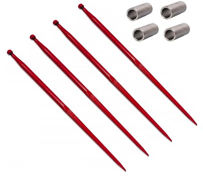 4x Frontladerzinken M 22X1,5 1100mm 110cm Ballenzinken für Frontlader +4 Buchsen