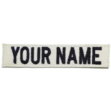 Custom Nylon/Cotton Webbing Name Tape - White