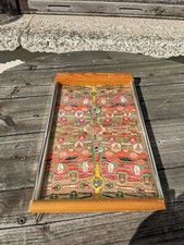 DDR Tablett mit Glasboden - Zigarrenbanderolen  31 x 18,5 x 3,2 cm