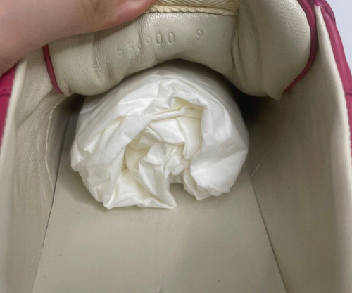 Sneakers stringate Gucci Rhyton rosa con logo taglia 9 Italia 536900 - Foto 10 di 12